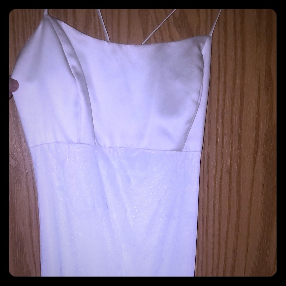 Long beautiful off white gown